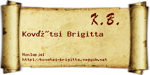 Kovátsi Brigitta névjegykártya